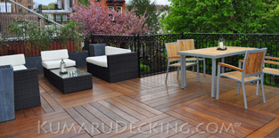 Our Kumaru Decking provides the perfect urban oasis get-a-way.